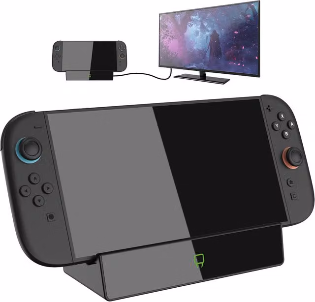 Venom Nintendo Switch 2 and Nintendo Switch OLED TV Dock with Cooling Fans, Black