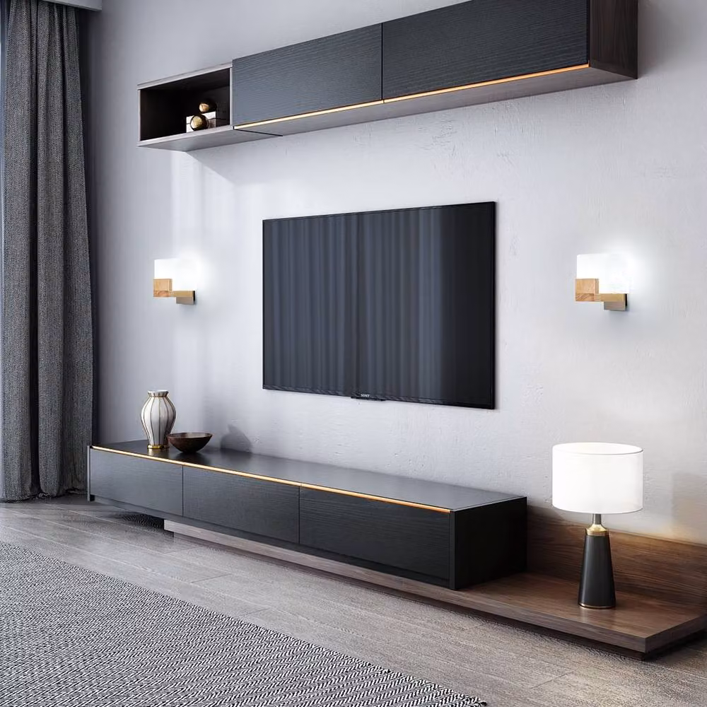 COMELY Vintage G9 LED Indoor Wall Light with Wood and Glass in Walnut – 5