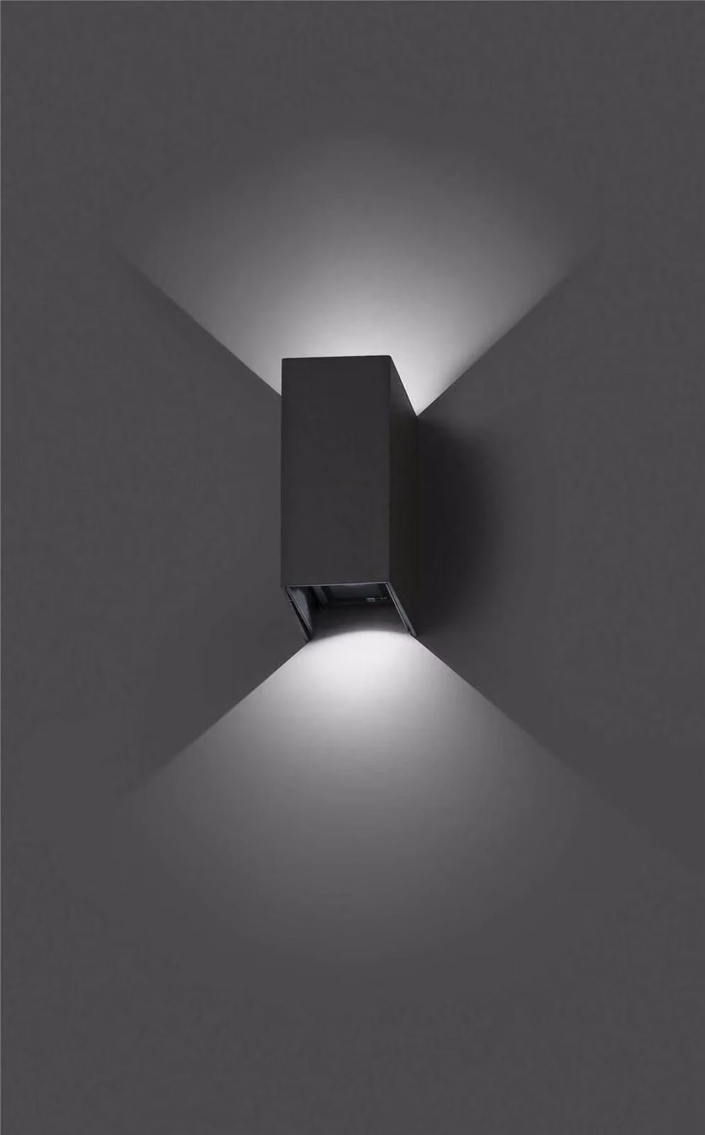 Netlighting Modern Rectangular LED Outdoor Up and Down Wall Light in Dark Grey, IP54 Rated – 2