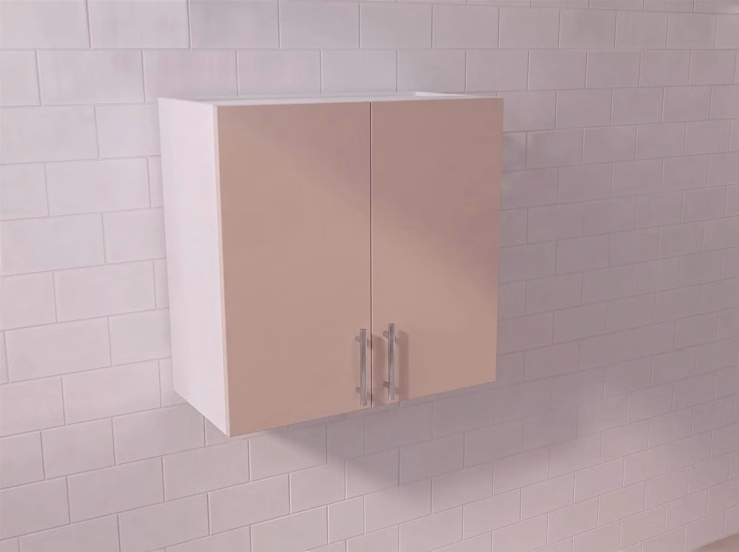 Cheap Furniture Warehouse Modern Cashmere Matt Kitchen Wall Unit with Hinged Doors and Internal Shelves, W/D/H: 120 x 32.8 x 72 cm