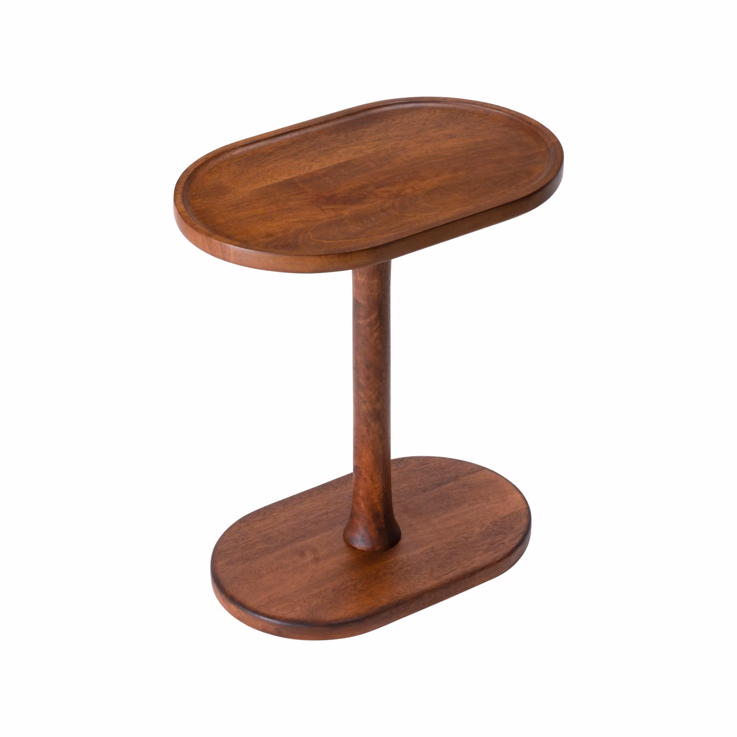 MH London Campbell C-Shape Side Table in Walnut Brown Solid Mango Wood – 2