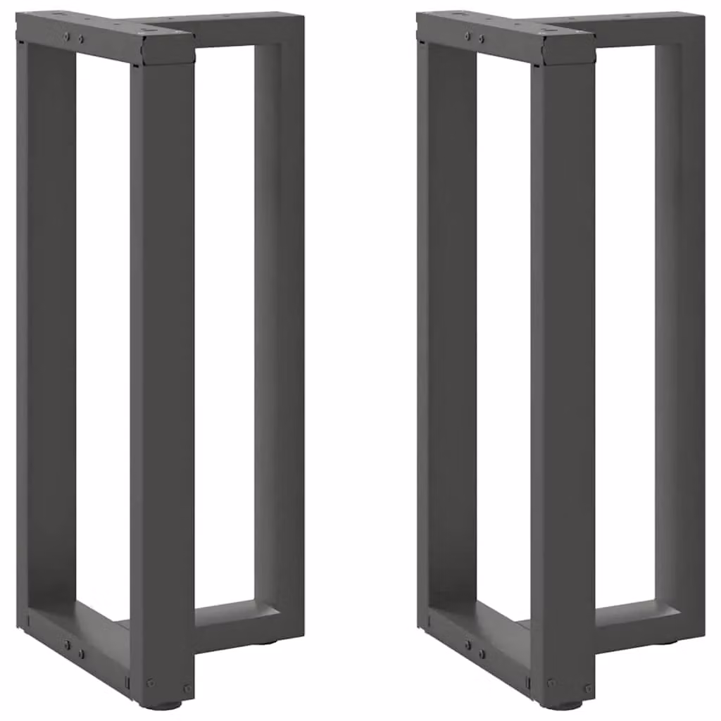 Berkfield T-Shaped Home Bar Table Legs, 2 Piece Steel Set in Anthracite and Black, W/D/H: 40 x 35 x 90-91 cm – 2