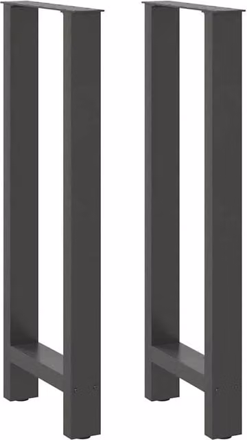 Berkfield Home Modern Height Adjustable Coffee Table Legs in Anthracite and Black Metal, 2 pcs, H: 40-101 cm x W: 40 cm – 1