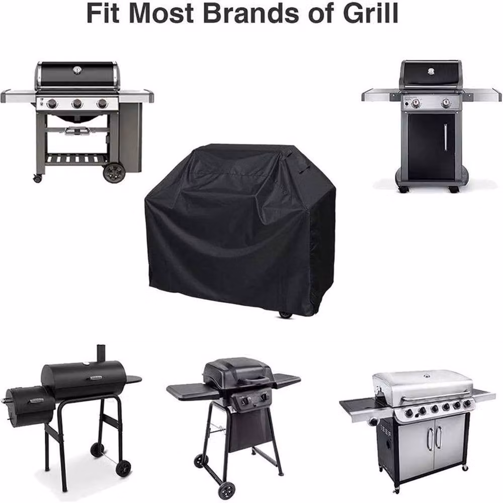 SPETLEK L Waterproof Black Polyester BBQ Cover for Gas Grills and Smokers, W: 100 cm, D: 60 cm – 5