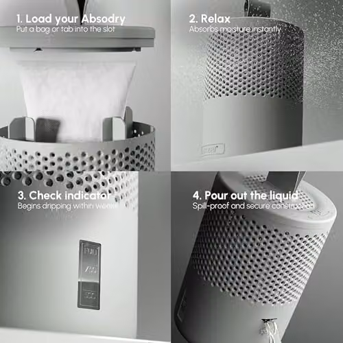 ABSODRY Series 6 Moisture Absorber Dehumidifier with 600g Bag, Green – 5