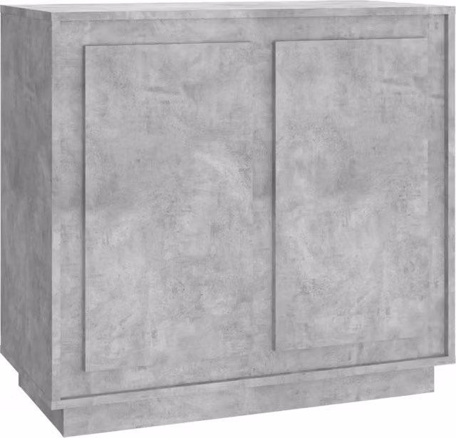 Berkfield Home Sideboard in Concrete Grey, W/D/H: 80 x 34 x 75 cm