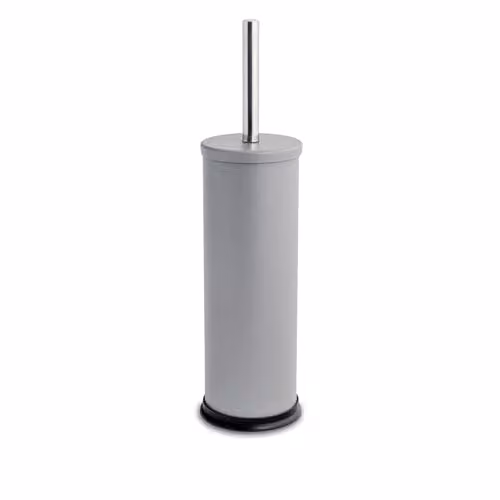 Harbour Housewares Matte Grey Toilet Brush and Holder Set with Stainless Steel Freestanding Base – 1