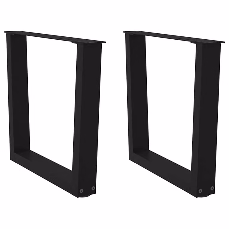 Berkfield Home V-Shape Dining Table Legs, 2 Piece Black Steel Set, H: 50 cm, W: 42 cm
