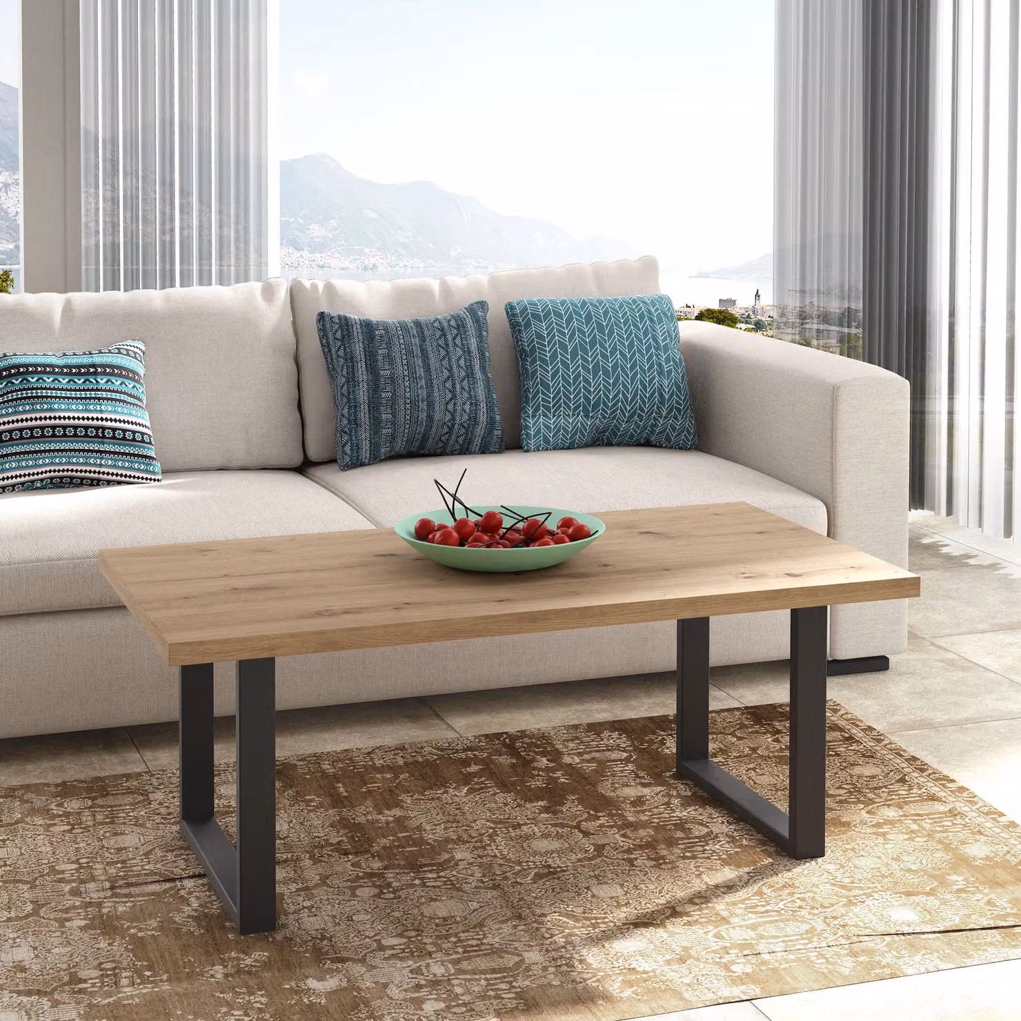 Furniture To Go Atlantic Rectangular Coffee Table in Artisan Oak Brown – 2
