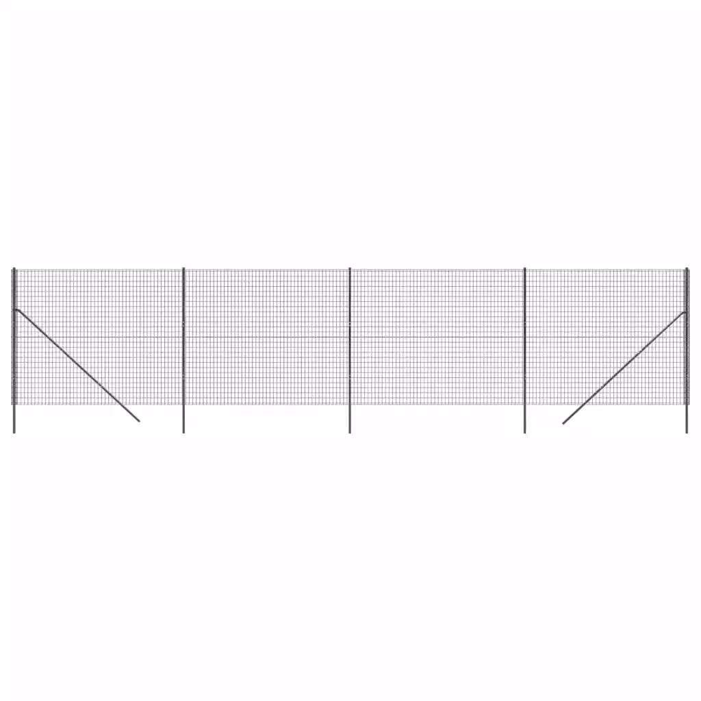 Berkfield Home Anthracite and Black PVC Coated Galvanised Steel Wire Mesh Fence – 2
