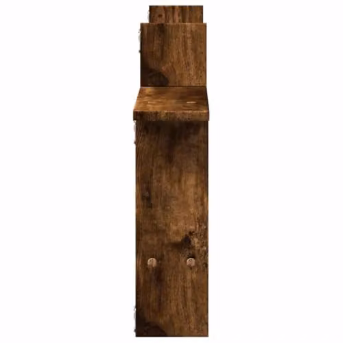 vidaXL Set of 2 Wall Mounted Shelves in Smoked Oak, W/D/H: 50 x 12 x 50 cm – 5