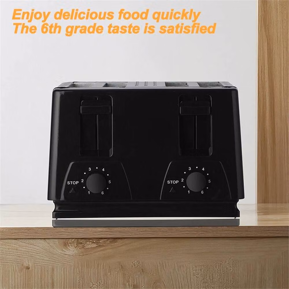 PAWNORA 4 Slice Extra Wide Slot Toaster with Variable Browning, Defrost and Reheat Functions in Black – 3
