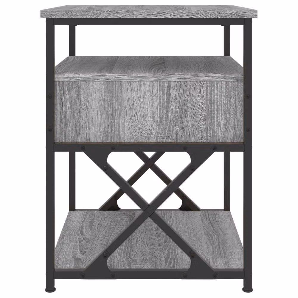 Berkfield Home Set of 2 Grey Sonoma Bedside Cabinets, W/D/H: 40 x 42 x 55 cm – 6