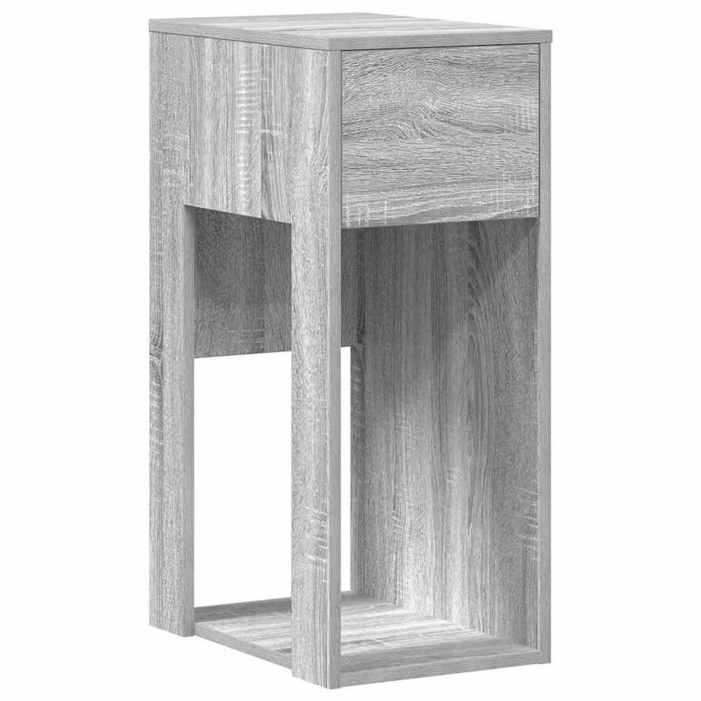 Berkfield Home Computer Tower Stand with Drawer, Grey Sonoma, W/D/H: 30 x 44 x 74 cm – 2
