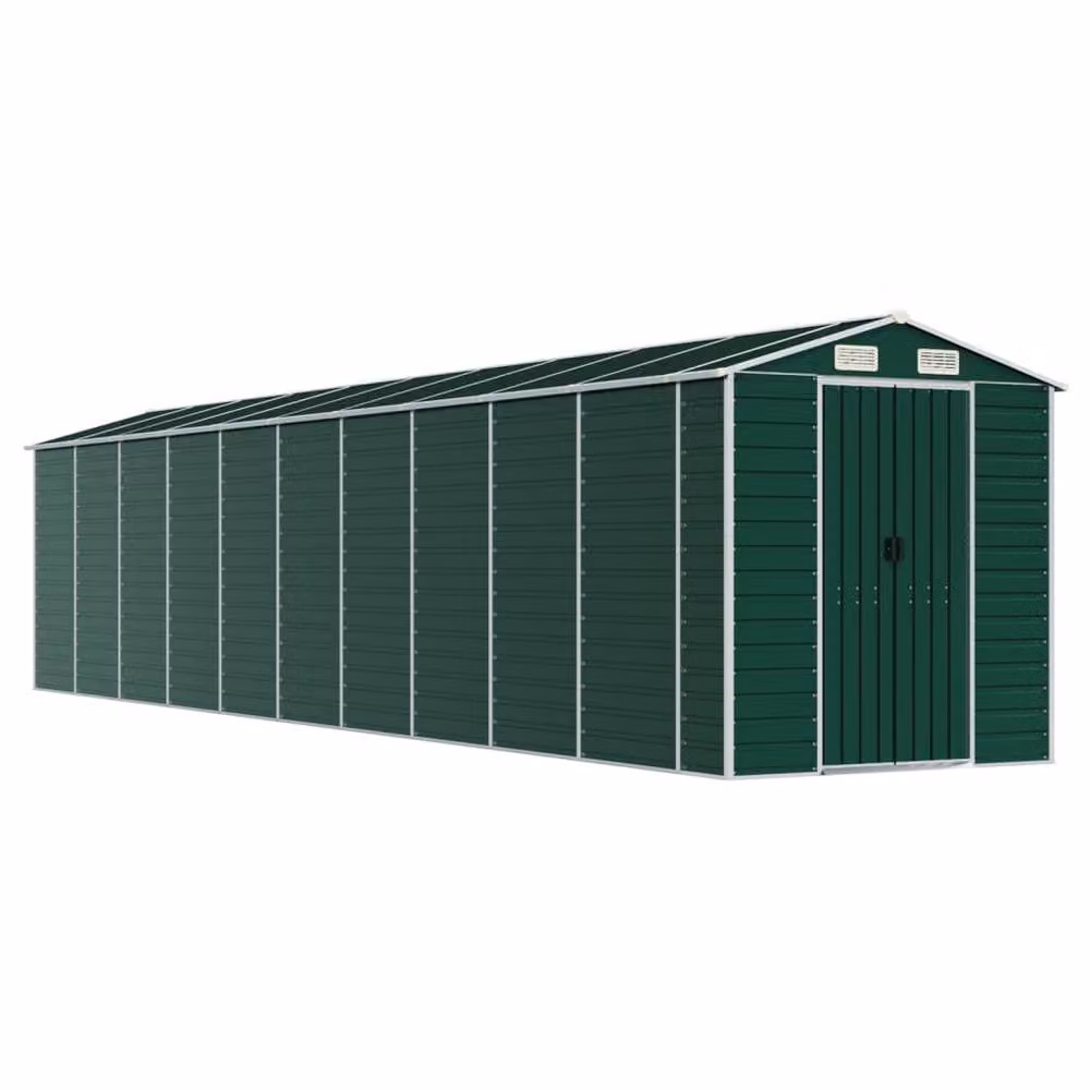 Berkfield Home Green Galvanised Steel Gable Garden Shed W/D/H: 191 x 89.5 x 198 cm – 3