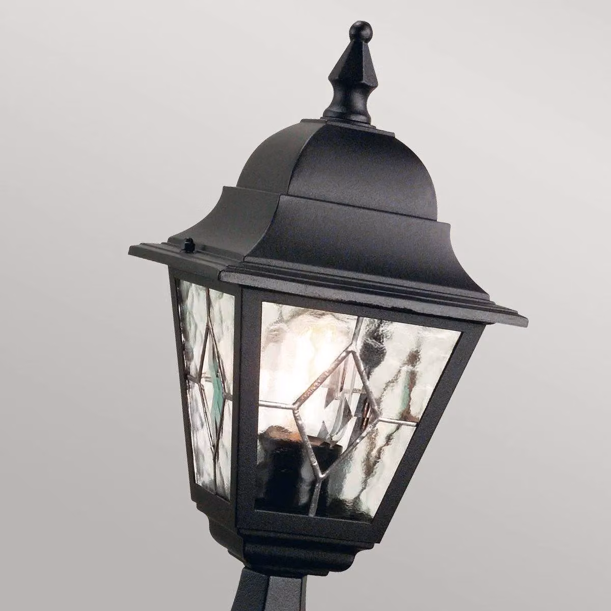 Netlighting Norfolk Black Outdoor Pedestal Lantern with E27 Socket and IP43 Rating – 2