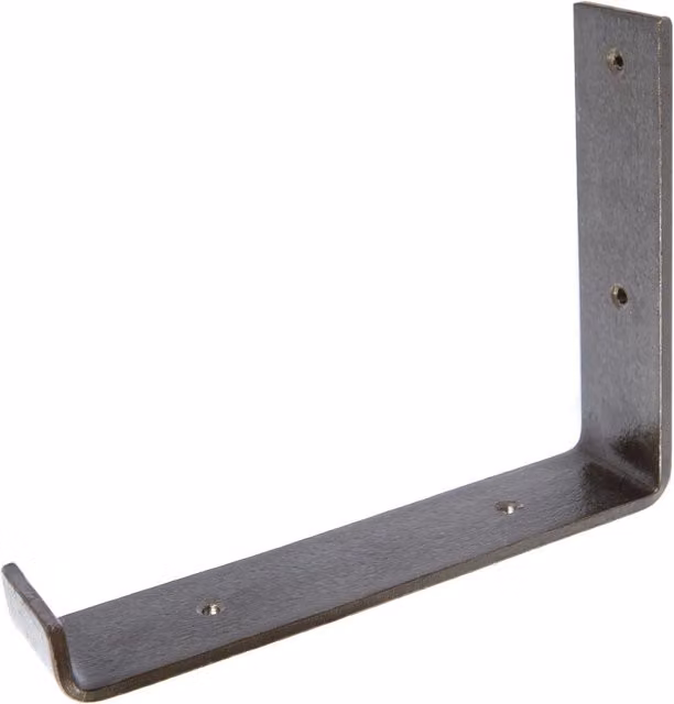 Hammer and Tongs Industrial Iron Scaffold Board Shelf Bracket in Matt Black and Grey, D: 23.5 cm