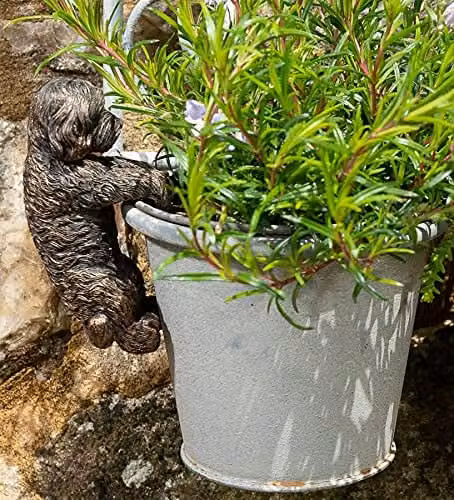 Jardinopia Antique Bronze Cockapoo Hanging Plant Pot Buddy Ornament – 3