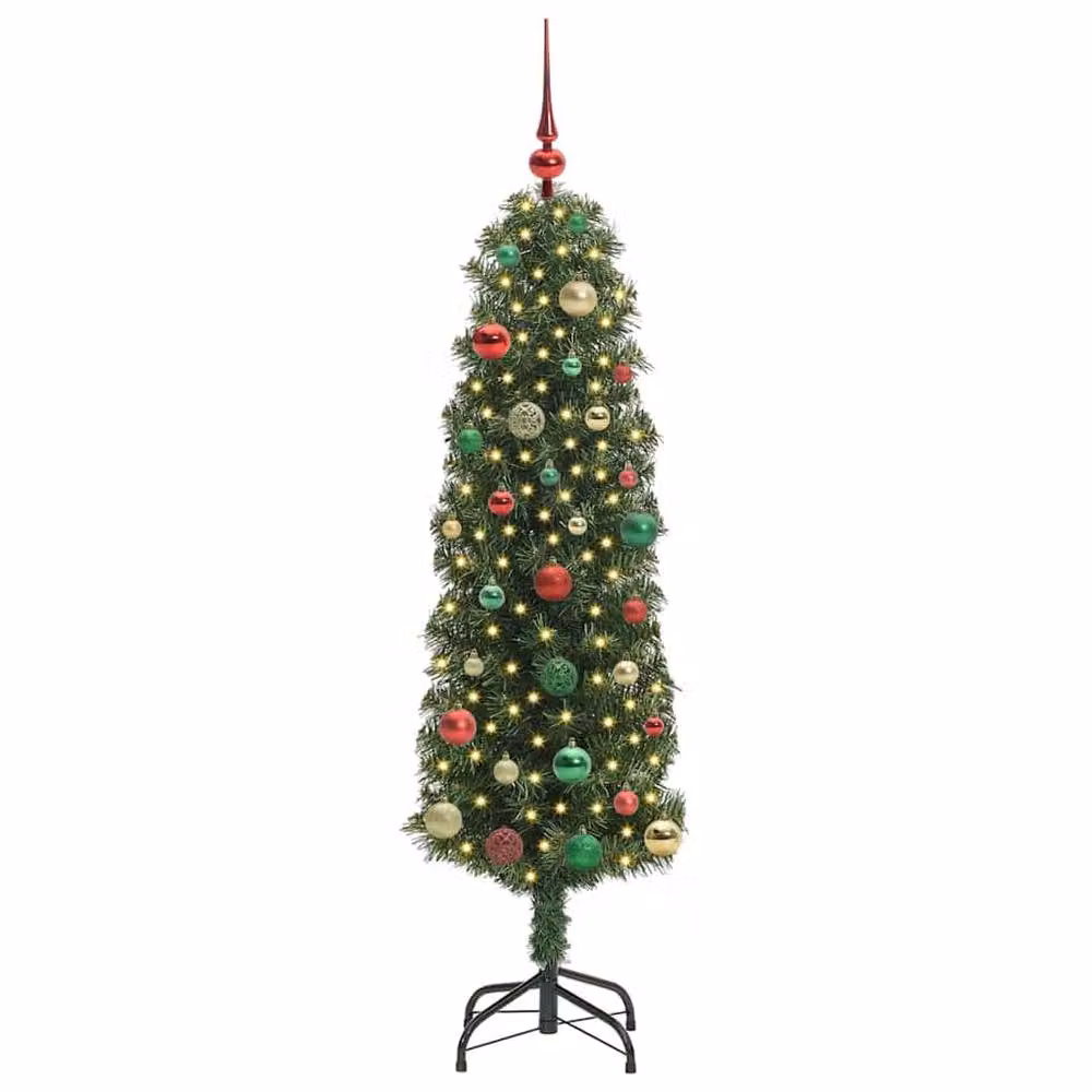 Berkfield Home Artificial Green Christmas Tree with 150 Warm White LEDs and Stand, Height: 150 cm – 3