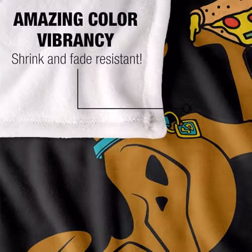 Warner Bros. Scooby Doo Snacks Silky Touch Super Soft Fleece Throw Blanket, Multicolour, W/D/H: 127.0 x 152.4 x 1.0 cm – 3