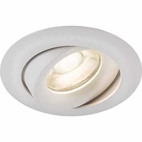 Netlighting Knightsbridge Odina Single Tilt Round Recessed Downlight, White