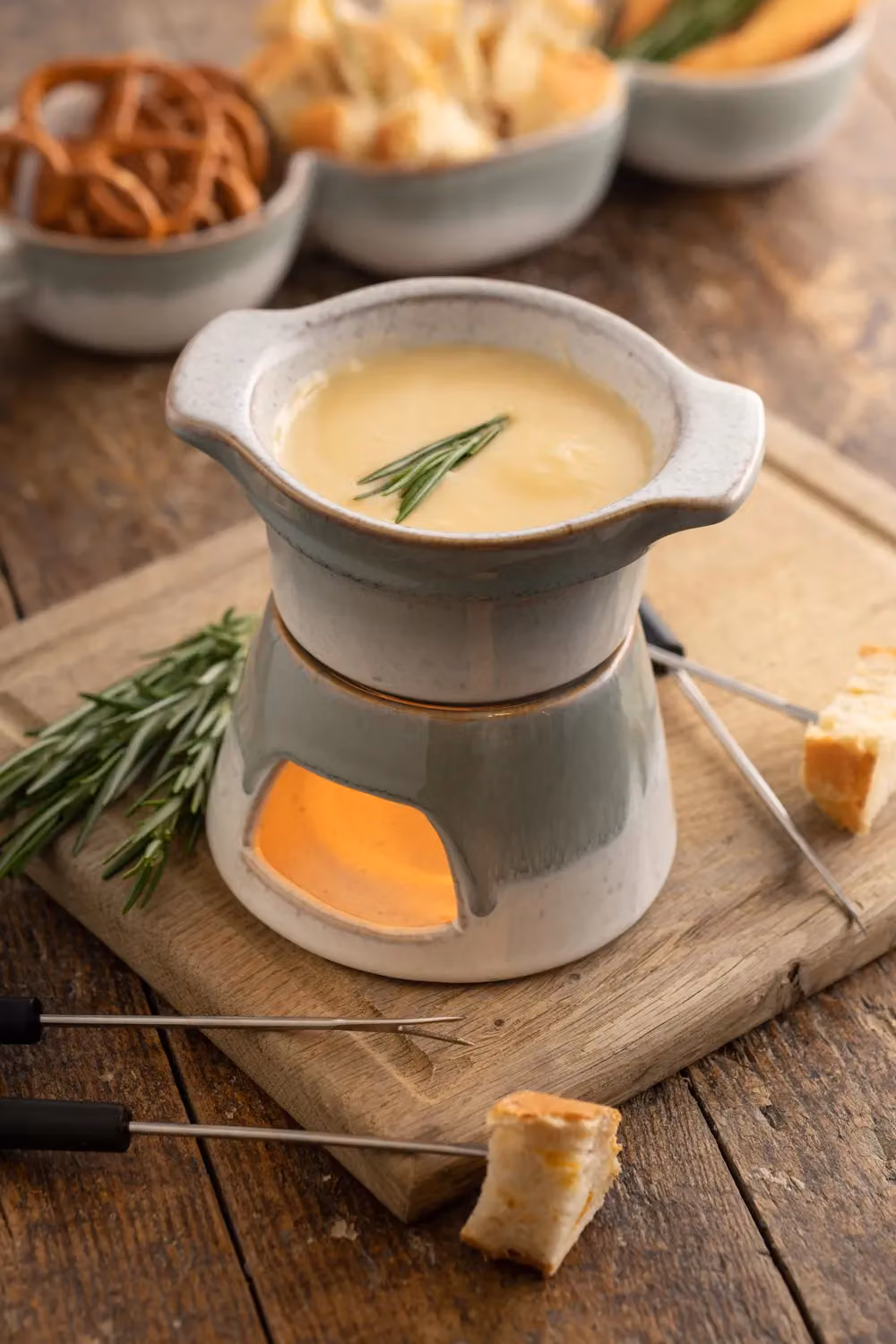Belleek Living Tivoli Fondue Set in Blue, Grey and Multicolour – 2