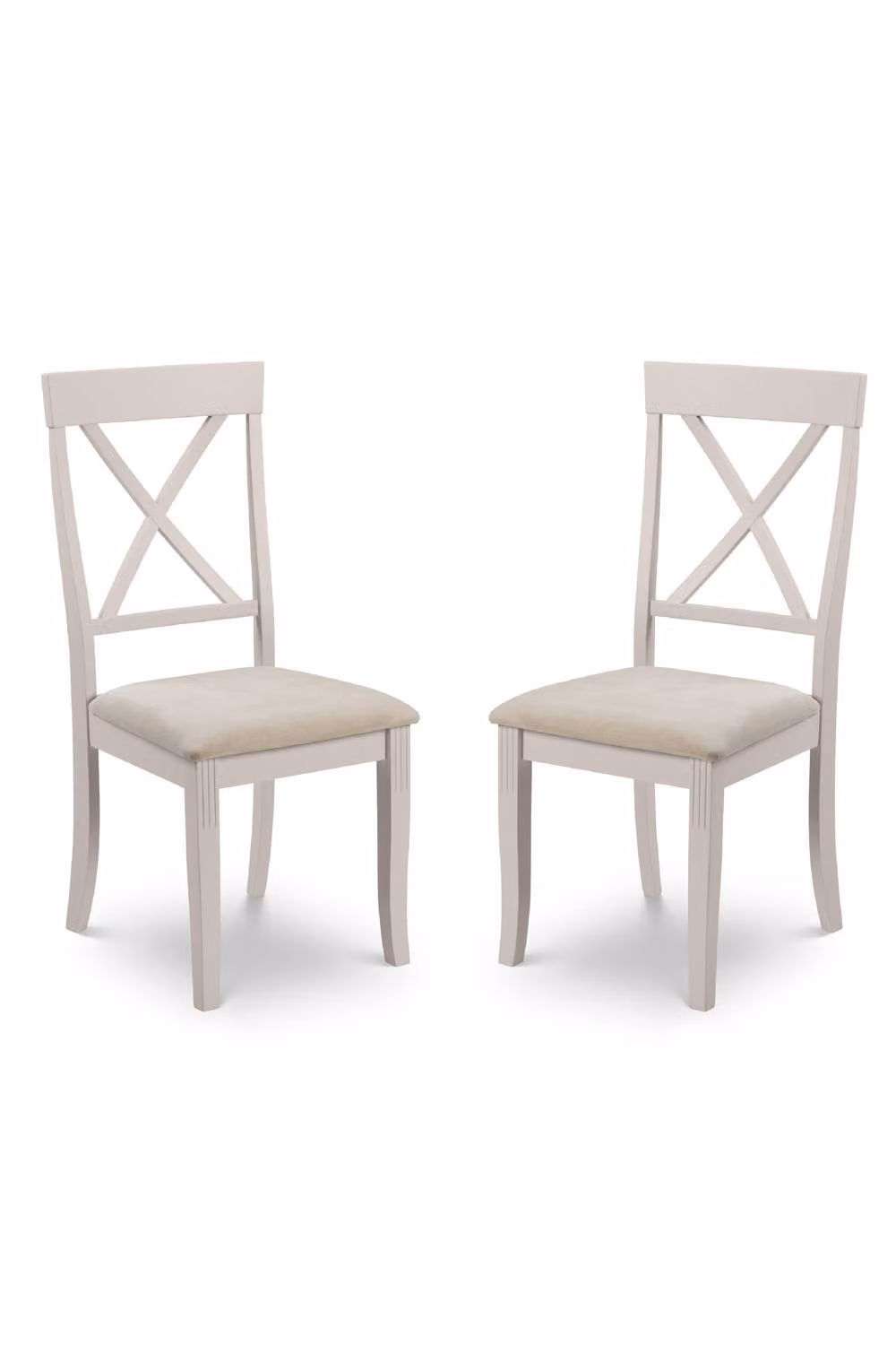 Julian Bowen Davenport Grey Fabric Upholstered Dining Chairs (Set of 2) – 2