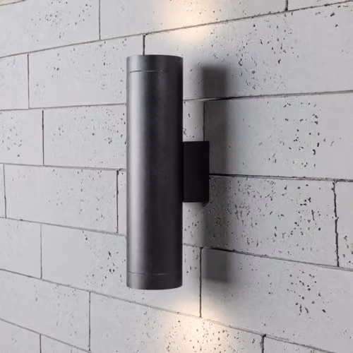 CGC Lighting Lucas Black Extra Long GU10 Double Up and Down Outdoor Wall Light IP44 Aluminium – 1