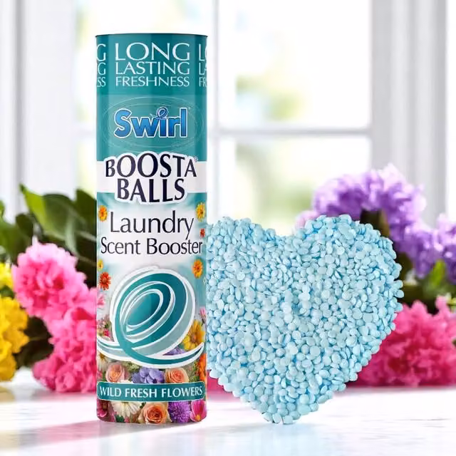 Swirly Laundry Scent Booster Washing Machine Freshener Wild Flowers, 230g, Green