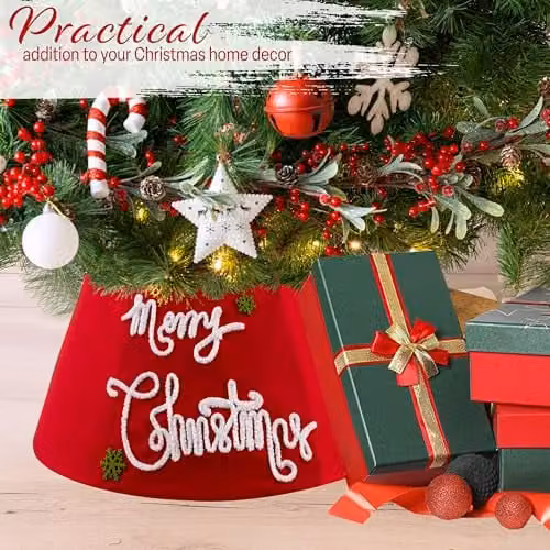 Deco Express Christmas Tree Skirt in Red and Multicolour – 2