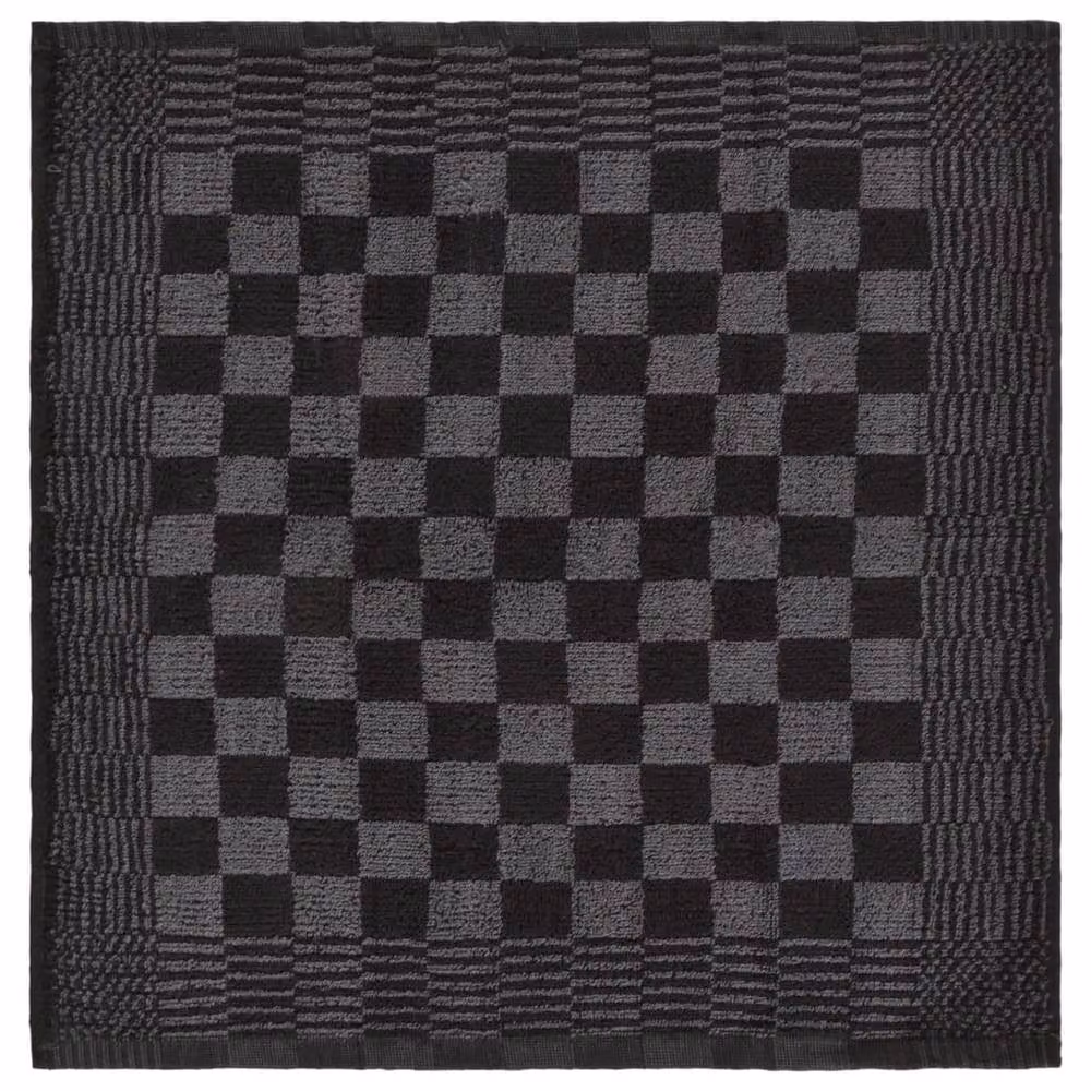 Berkfield Home 10 Piece Cotton Towel Set in Black and Grey – 8