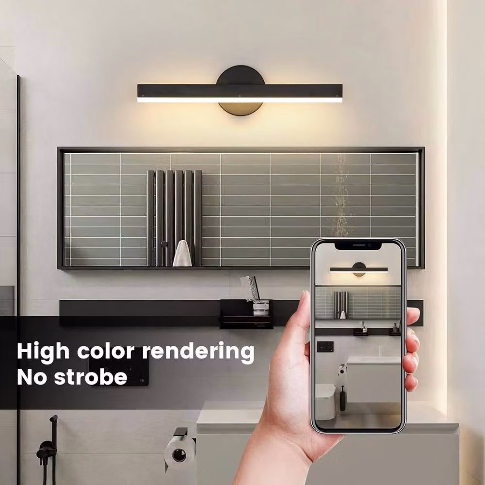 COMELY Modern LED Wall Light in Black with 12W Warm White 3000K Adjustable Lighting – 7