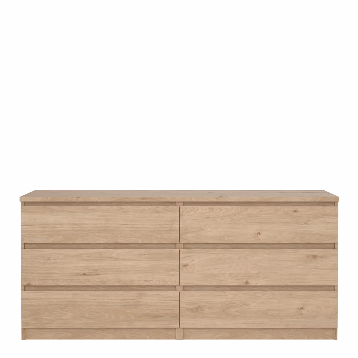Furniture To Go Naia Wide Chest of 6 Drawers (3+3) in Light Oak – 2
