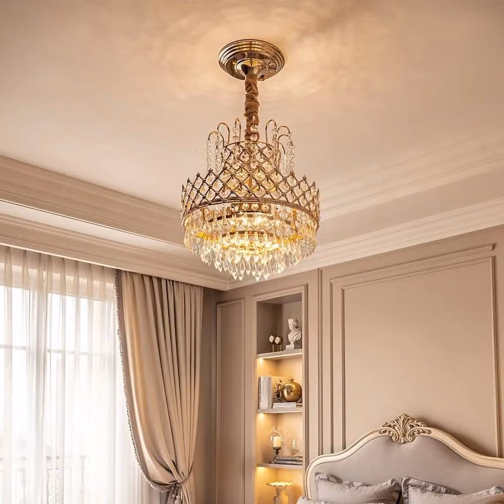 Kelvenix LED Crystal and Stainless Steel Ceiling Light in Gold/Brass – 2