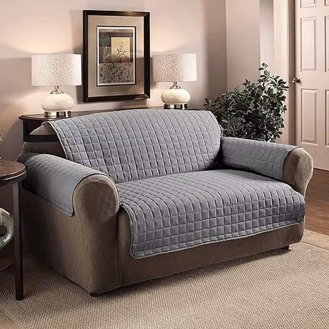 Velosso Water-Repellent Microfibre 2 Seater Sofa Protector in Silver