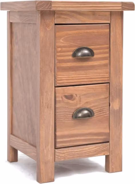 Cabinet Bits Padua 2 Drawer Petite Bedside Table in Light Brown Wood – 1