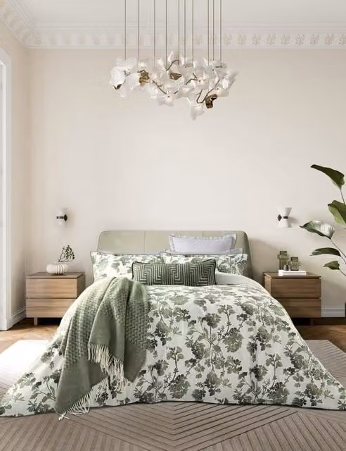 Bedeck of Belfast Yoko 2 Pack Pure Cotton Pillowcases in Green