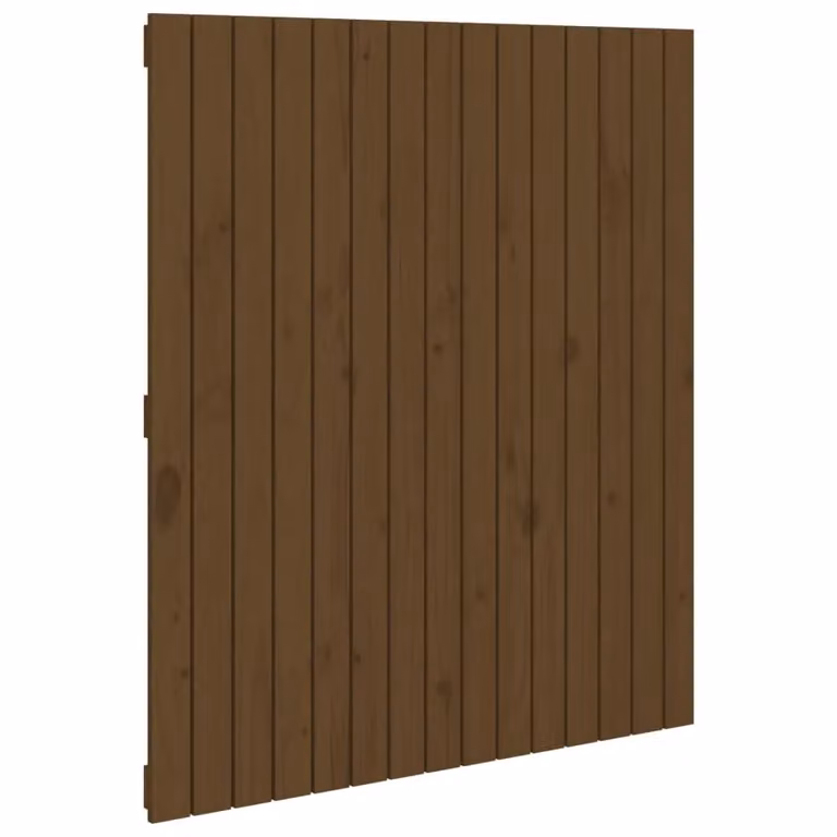 Berkfield Home Rustic Solid Wood Pine Wall Headboard, Honey Brown, W: 110 cm, H: 95.5 cm, D: 3 cm