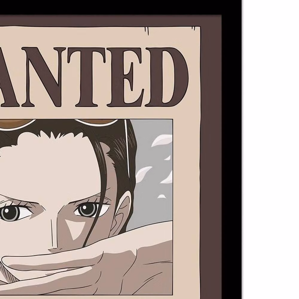 One Piece Nico Robin Framed Paper Poster in Beige and White – 2