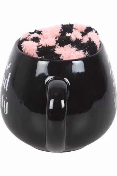 KDMD Dead Thirsty Mug and Socks Set in Black and Pink – 3