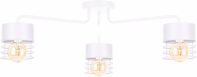Netlighting Atollo Multi Arm Semi Flush Ceiling Light in White, Diameter: 70 cm, 3x E27