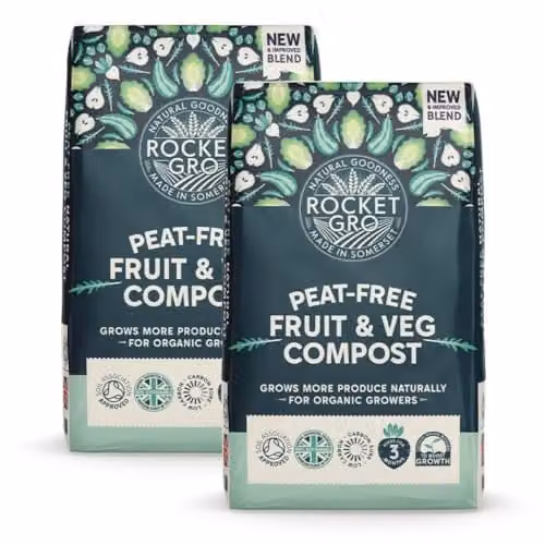 Thompson & Morgan RocketGro Organic Fruit and Vegetable Compost, 2 x 50 Litre – 1