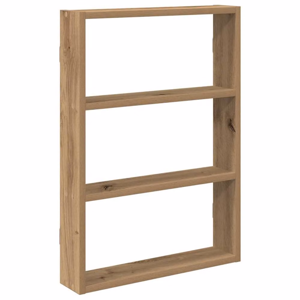 Berkfield Home Artisan Oak Wall Shelf, Brown, W/D/H: 60 x 43 x 9 cm – 2