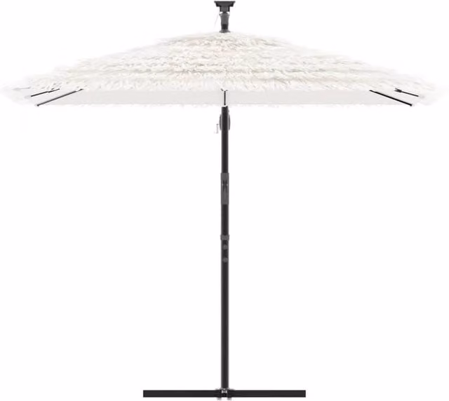 Berkfield Home White Cantilever Garden Parasol with Steel Pole, W/D/H: 246 x 246 x 230 cm