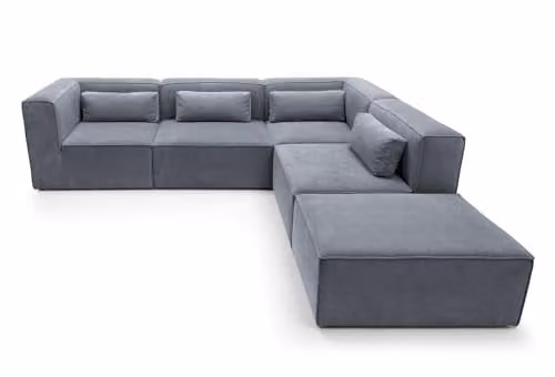 Abakus Direct Doris Large Reversible L-Shaped Corner Sofa in Dark Grey, W: 282 cm, D: 257 cm, H: 73 cm – 6