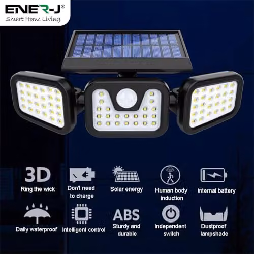 ENER-J Solar Motion Sensor LED Wall Light, White, W/D/H: 25 x 13 x 19 cm – 2