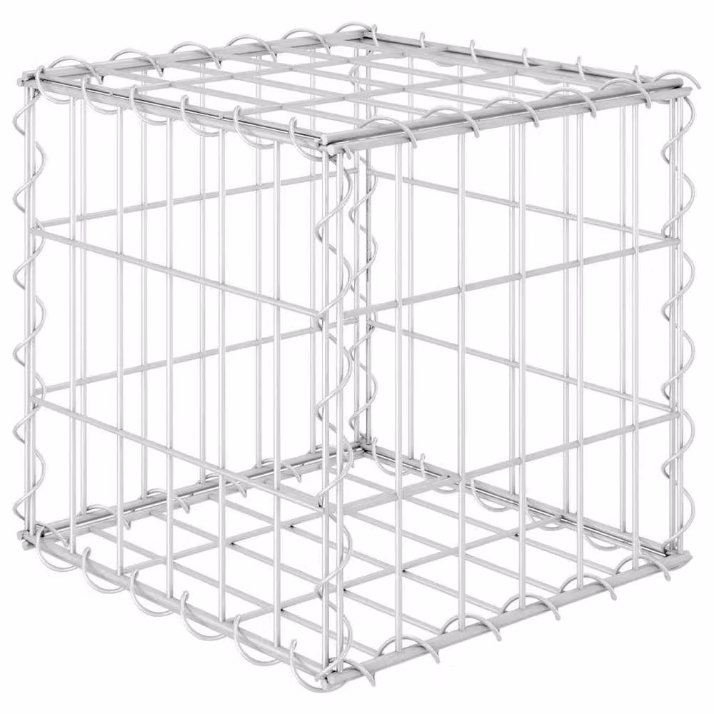 Berkfield Home Durable Cube Gabion Raised Bed in Silver, W/D/H: 30 x 30 x 30 cm – 2