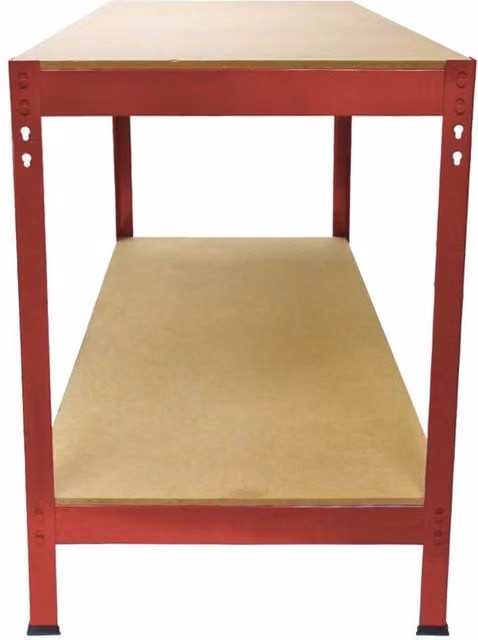 FLAVORA Red Workbench Garage DIY Work Tools Bench Station W: 1000 cm, D: 52 cm