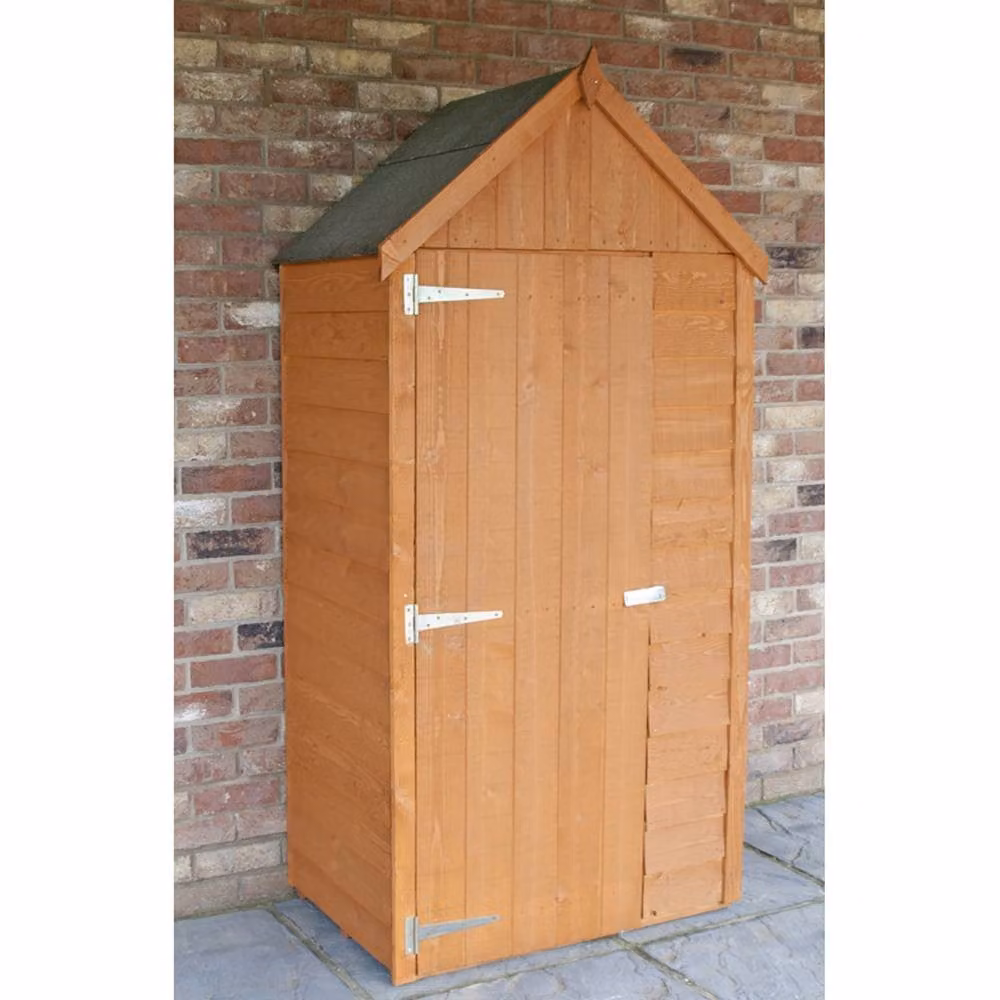 Shires Tall Wood Garden Tool Store Shed in Brown, W/D/H: 86.8 x 86.8 x 190.8 cm – 2