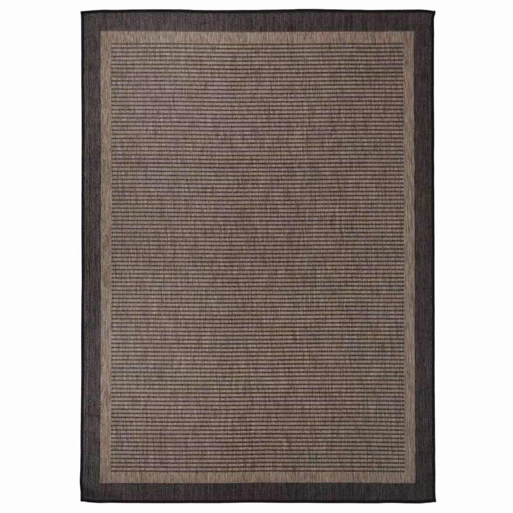 Berkfield Home Outdoor Flatweave Striped Rug, Brown, W/D: 200 x 280 cm – 2